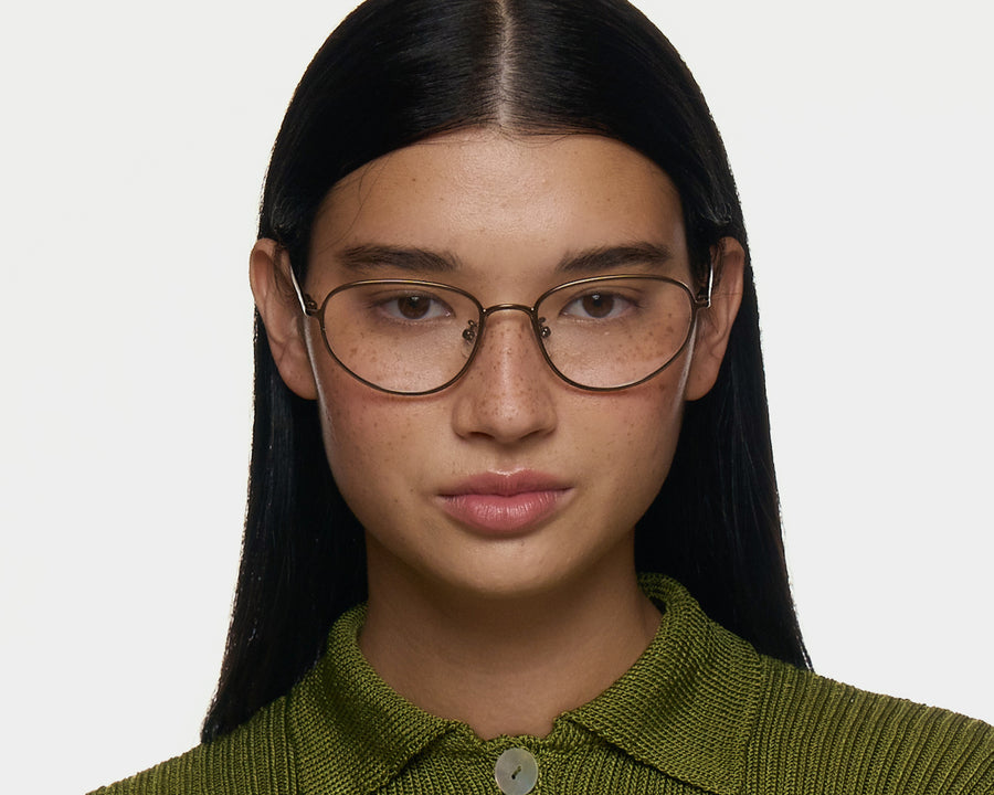 men Suki Eyeglasses cateye Brown metal