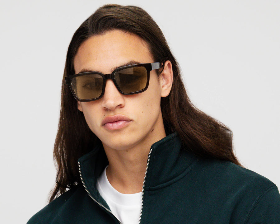 men Triton Sunglasses square Black recycled polyester