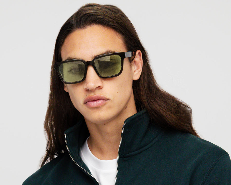 men Triton Sunglasses square Black recycled polyester