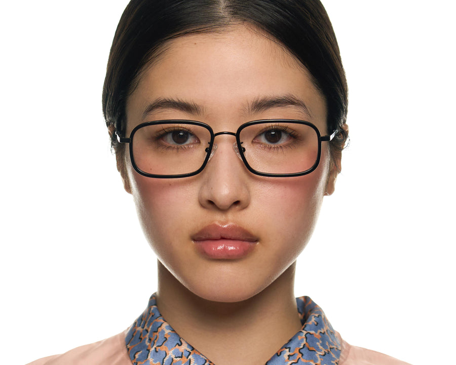 women Cato Eyeglasses square black metal