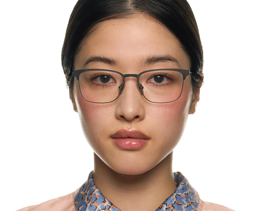 women Ross Eyeglasses Square Gray metal
