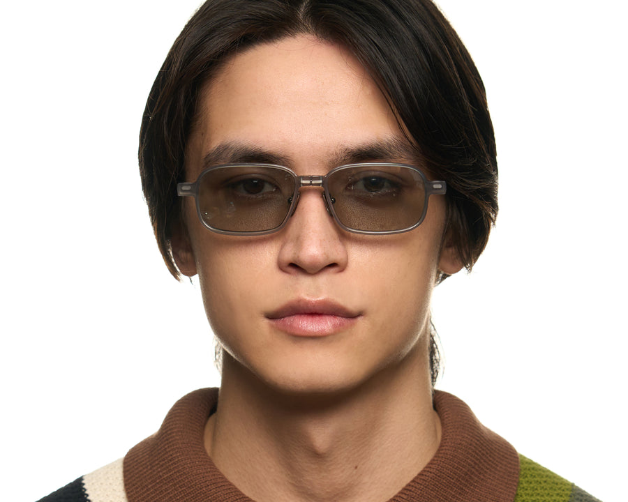 men Viggo Sunglasses rectangle gray metal