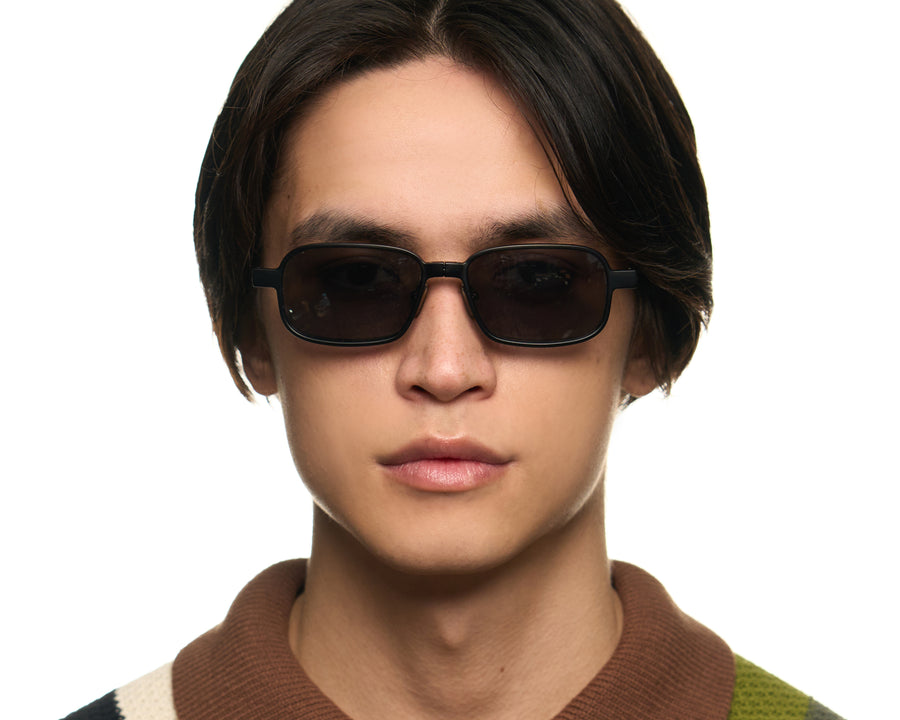 men Viggo Eyeglasses rectangle black metal