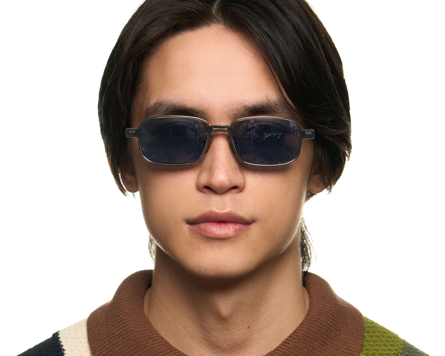 men Viggo Eyeglasses rectangle blue metal