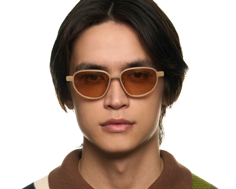 men Penn Sunglasses pilot orange metal