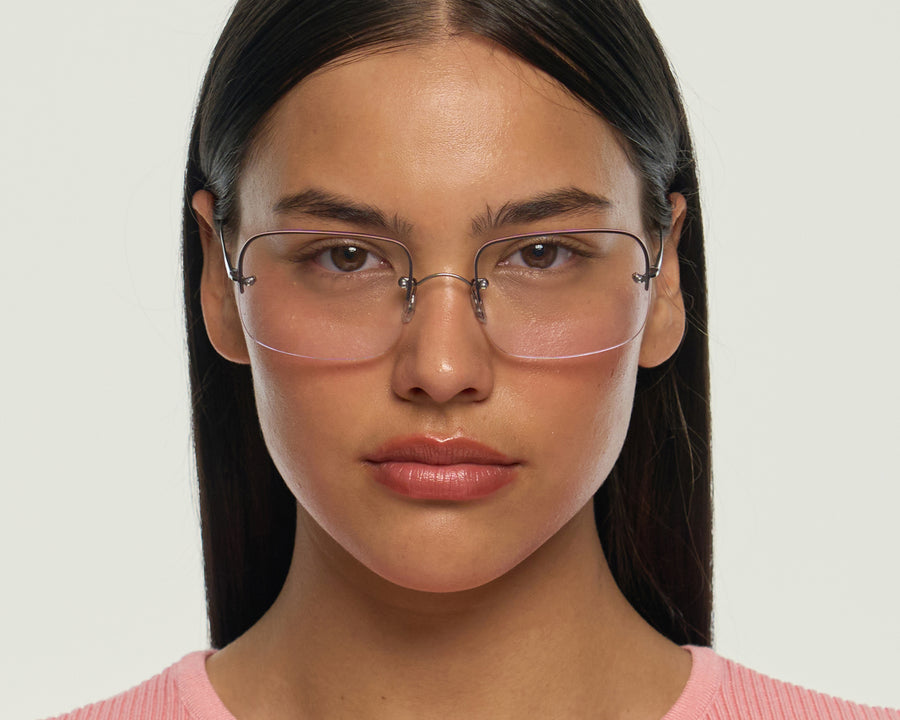 women Linda Eyeglasses rectangle black  metal