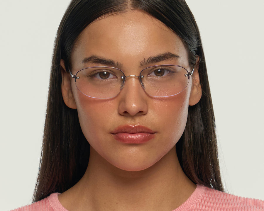 women Lori Eyeglasses oval black  metal