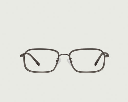 Locket::Cato Eyeglasses square black metal front