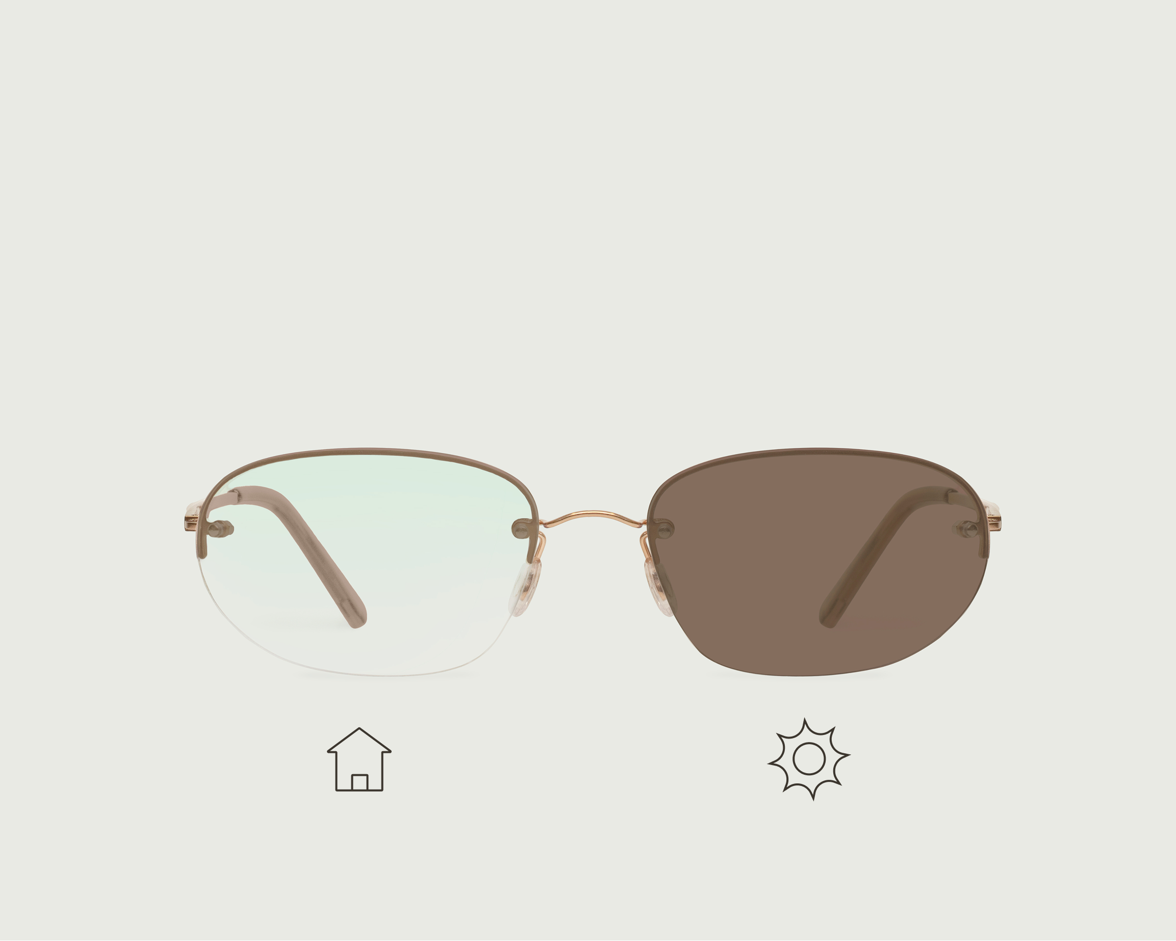 Sandstone Portobello Adaptive::Lori Sunglasses Oval Tan recycled polyester front