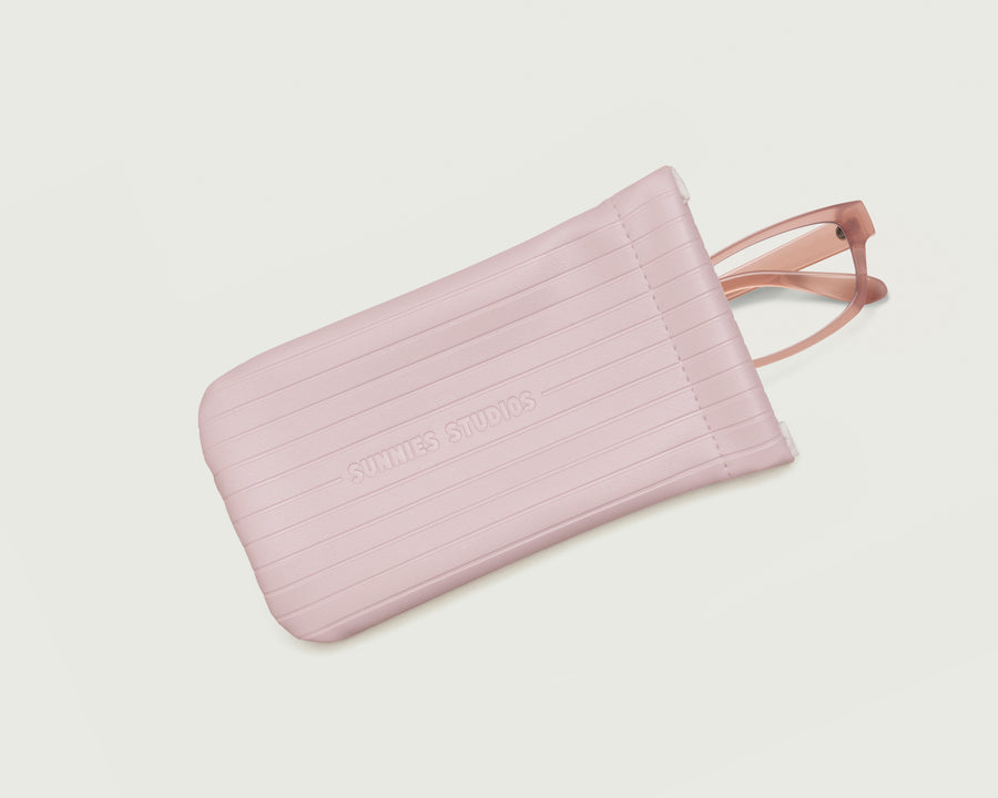 Ribbed Sac Eyewear case pink