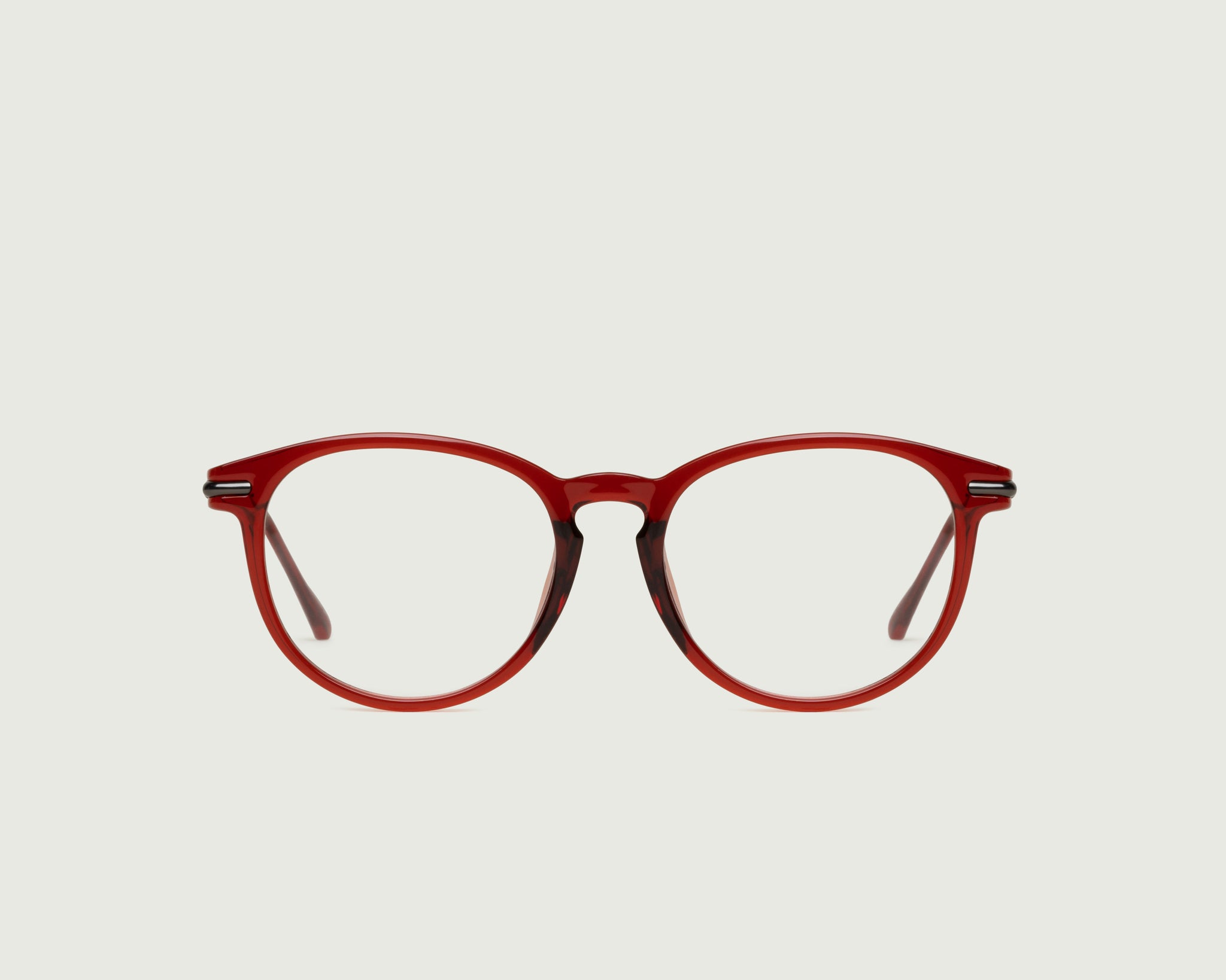 Maraschino::Morgan Eyeglasses round red plastic front