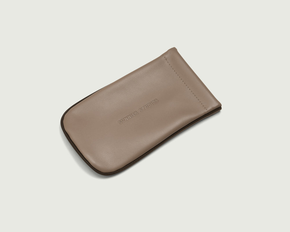 Mocha::Two Tone Sac Eyewear case brown  top
