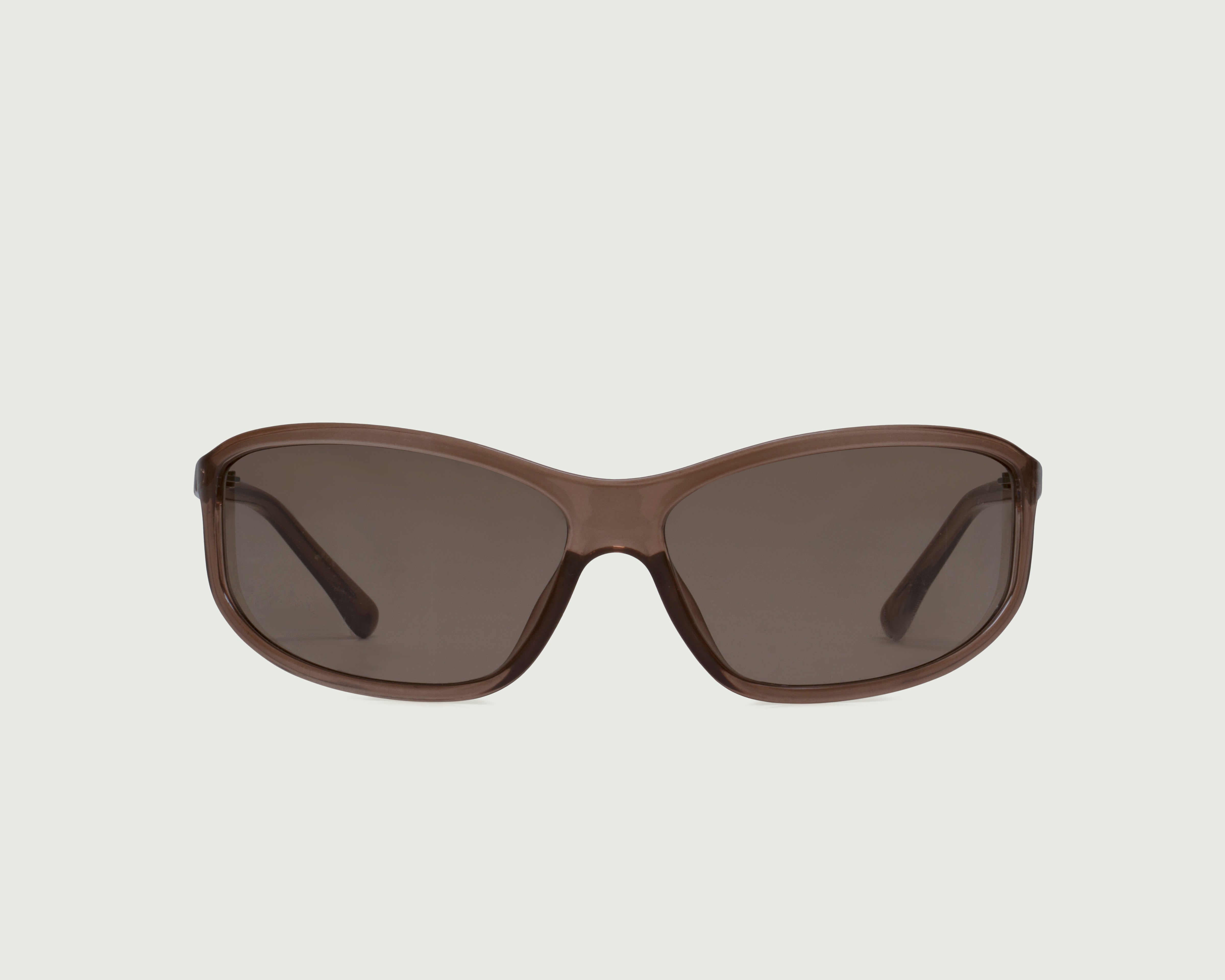 Molasses::Div Sunglasses Rectangle Brown recycled polyester front
