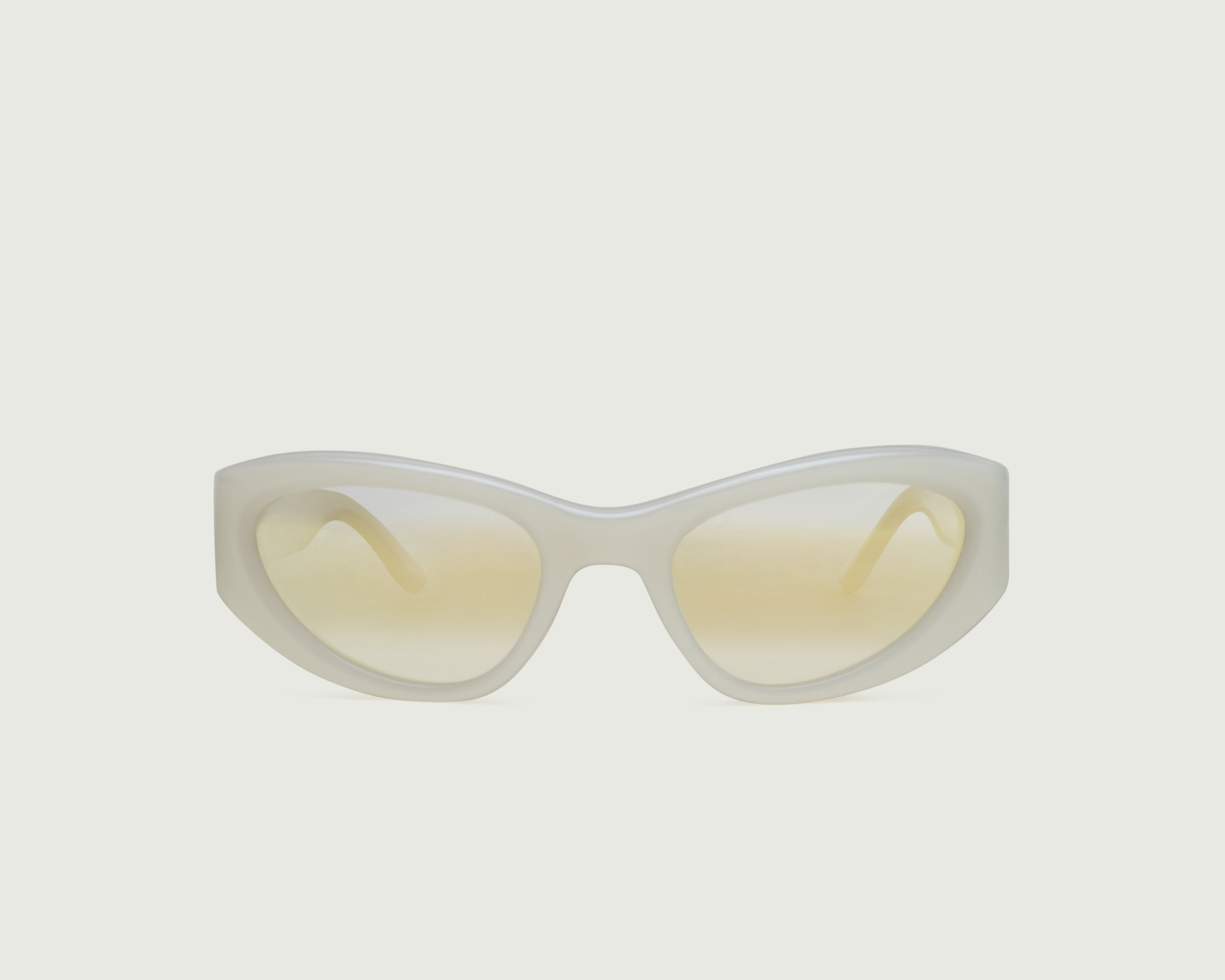 Moon::Sol Sunglasses cateye white acetate front