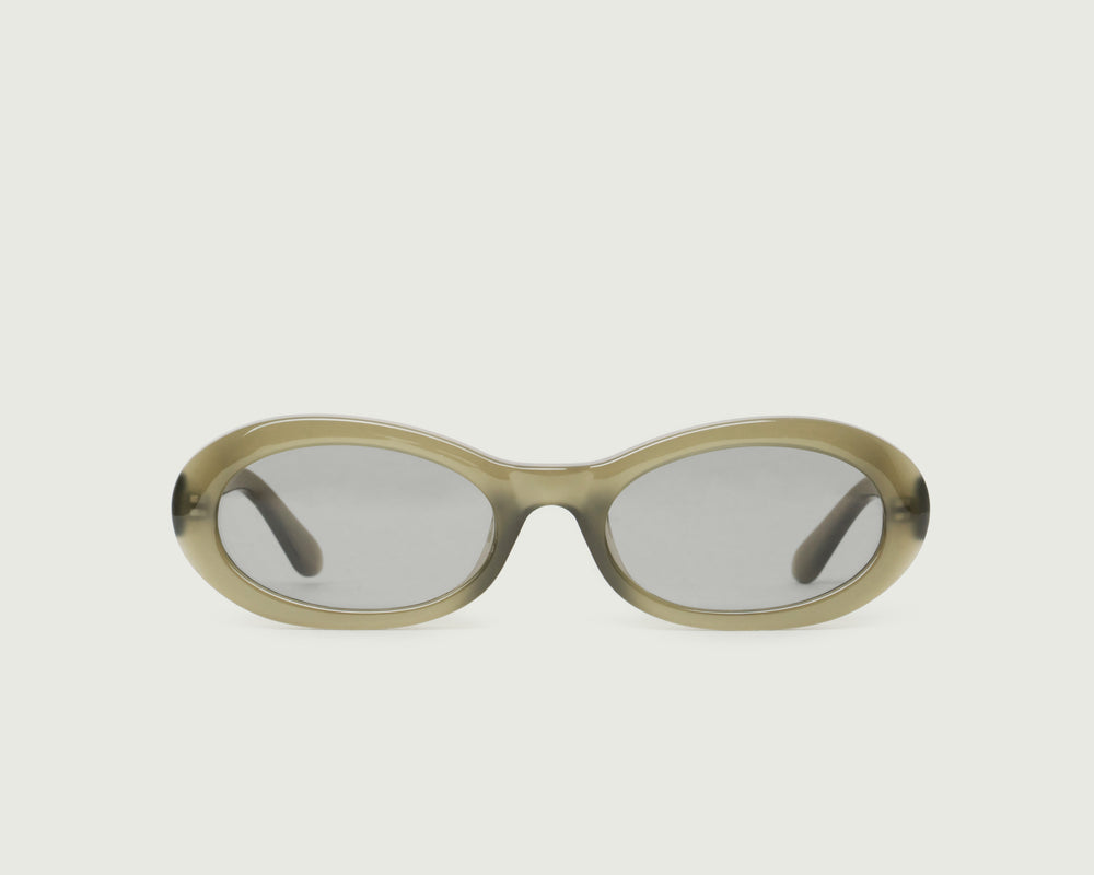 Moss::Mina Sunglasses oval Green recycled polyester front