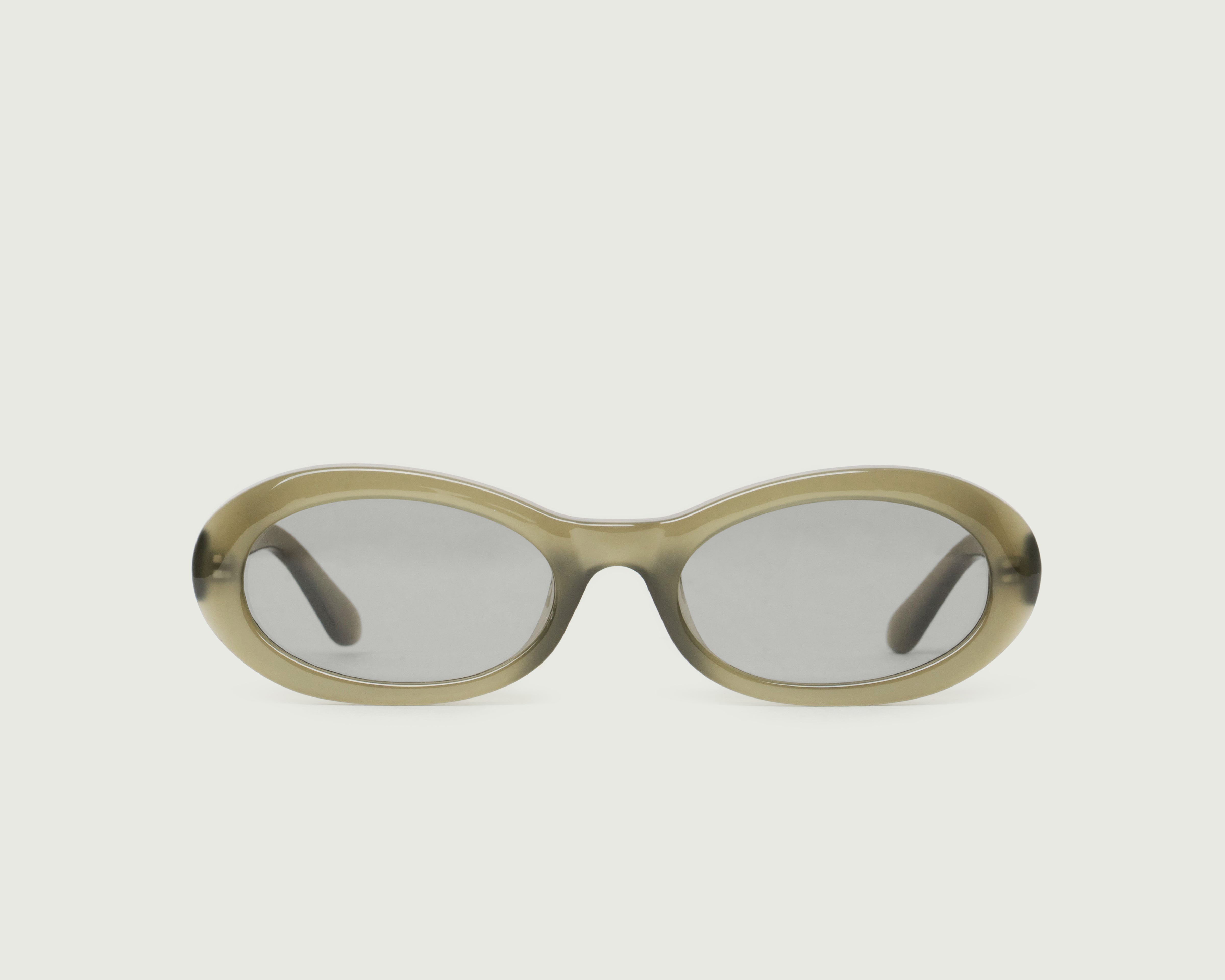 Moss::Mina Sunglasses oval Green recycled polyester front