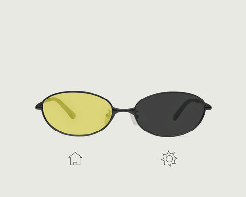 Bumblebee Adaptive::Nia Anti-Radiation Glasses Cateye Black metal front