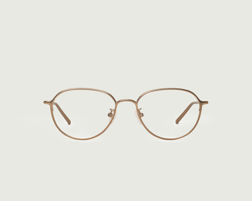 Nickel::Koa Eyeglasses round Brown metal front