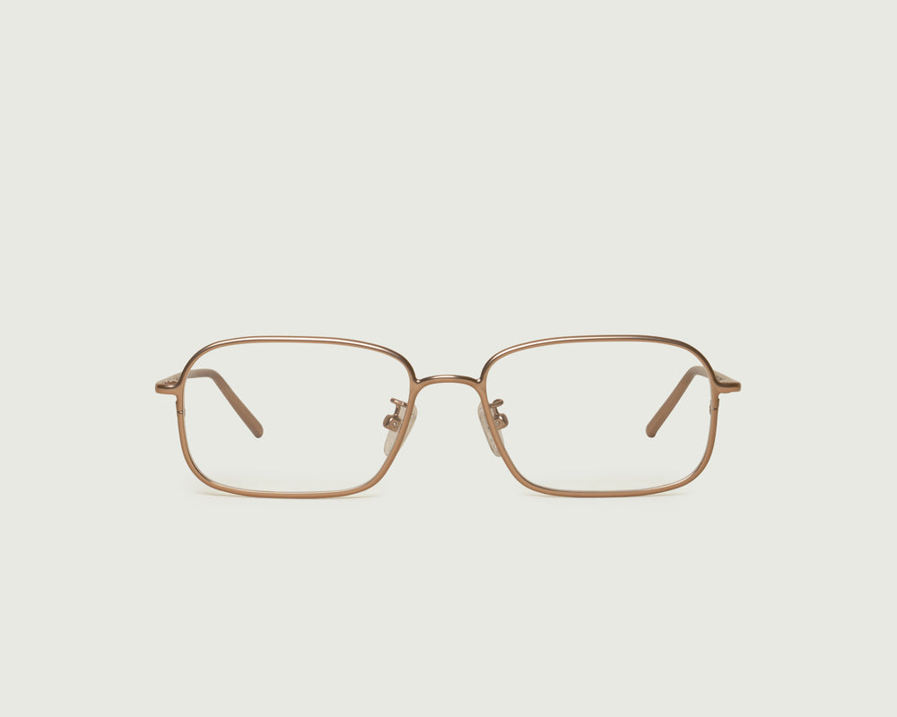 Nickel::Toma Eyeglasses rectangle Brown metal front