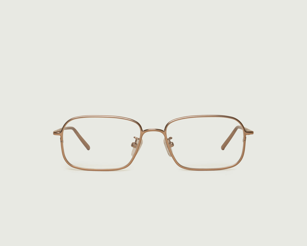 Nickel::Toma Eyeglasses rectangle Brown metal front