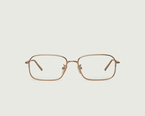 Nickel::Toma Eyeglasses rectangle Brown metal front