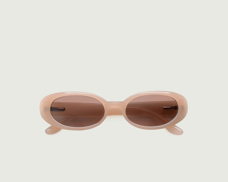 men Devon Sunglasses oval Nude recycled polyester