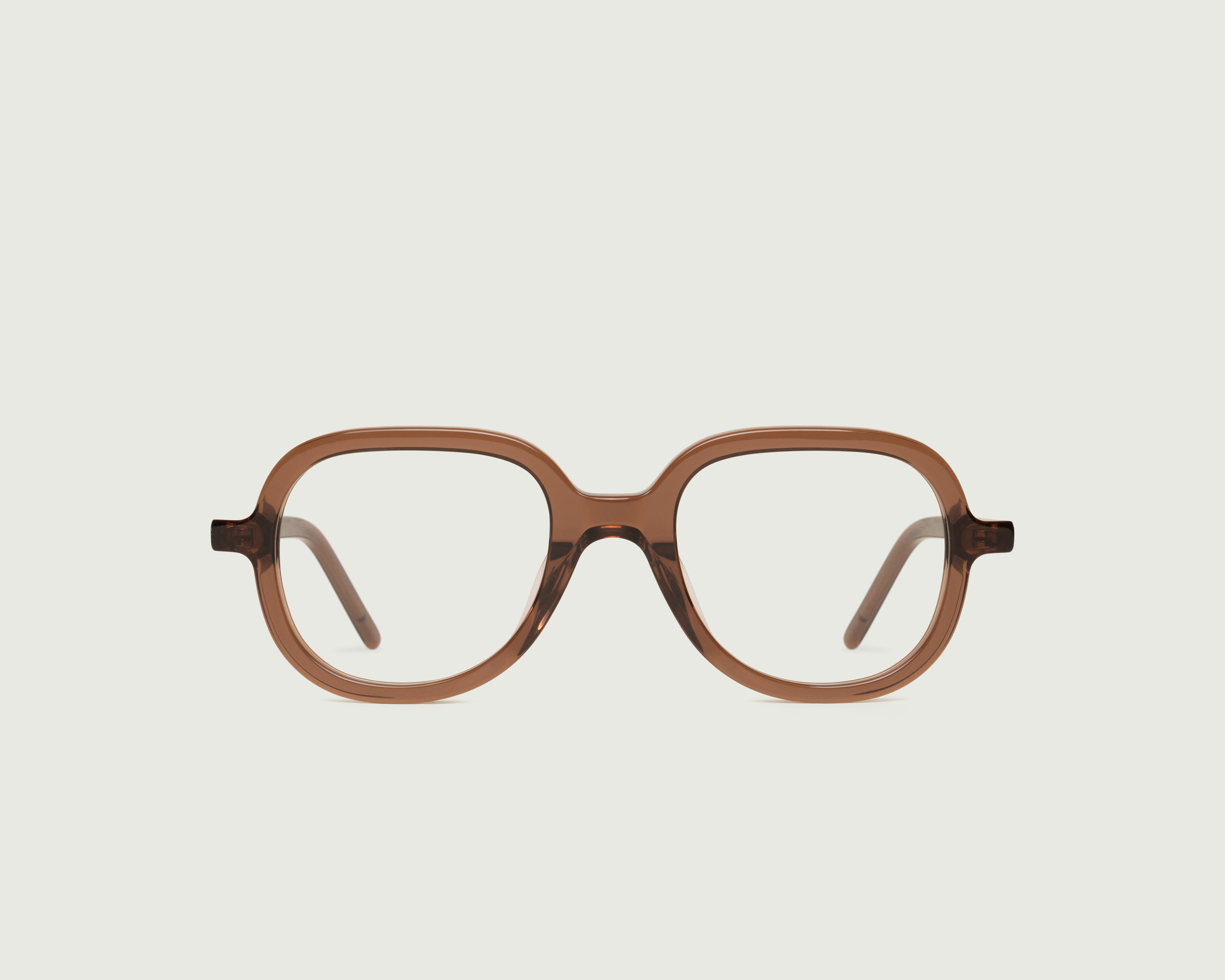 Nutmeg::Apollo Eyeglasses round brown acetate front