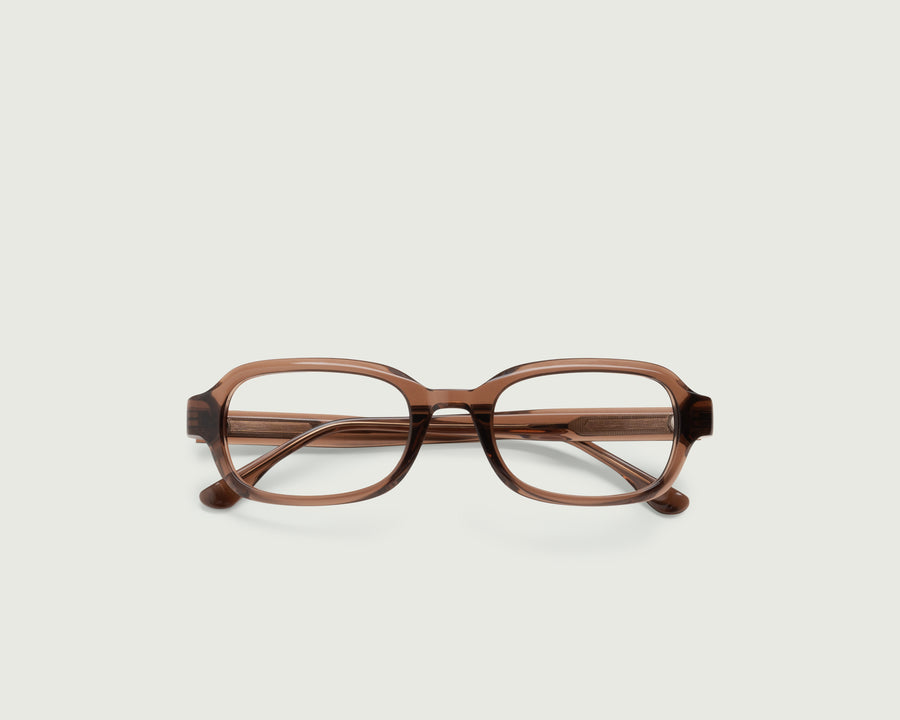 men Don Eyeglasses rectangle Brown acetate