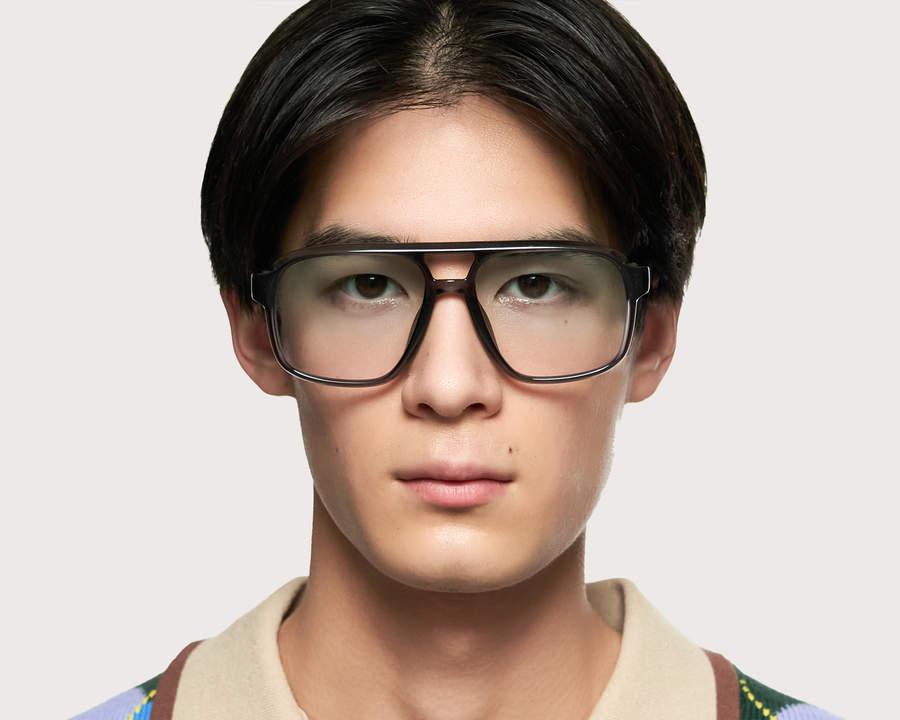 men Redford Anti-Radiation Glasses Pilot BLACK recycled polyester