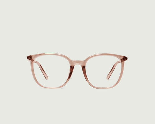 Rose Taupe::Gatsby Eyeglasses square Pink recycled polyester front