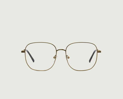 Rye::Noah Eyeglasses square green metal front