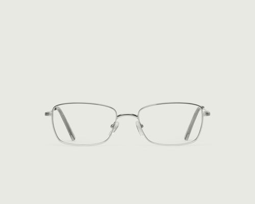 Silver::Marshall Eyeglasses oval Gray metal front