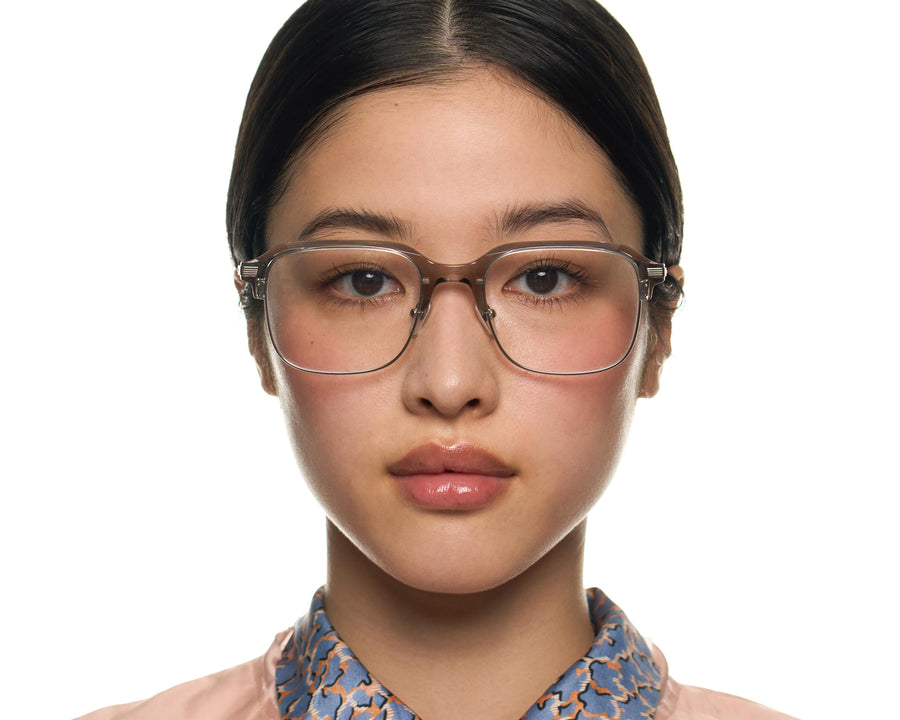 women Sadie Eyeglasses Square Brown castor seed