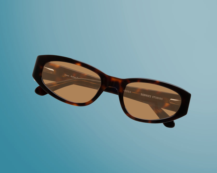 women June Sunglasses cateye brown plastic