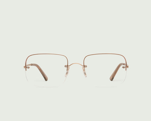 Sandstone::Linda Eyeglasses rectangle brown metal front