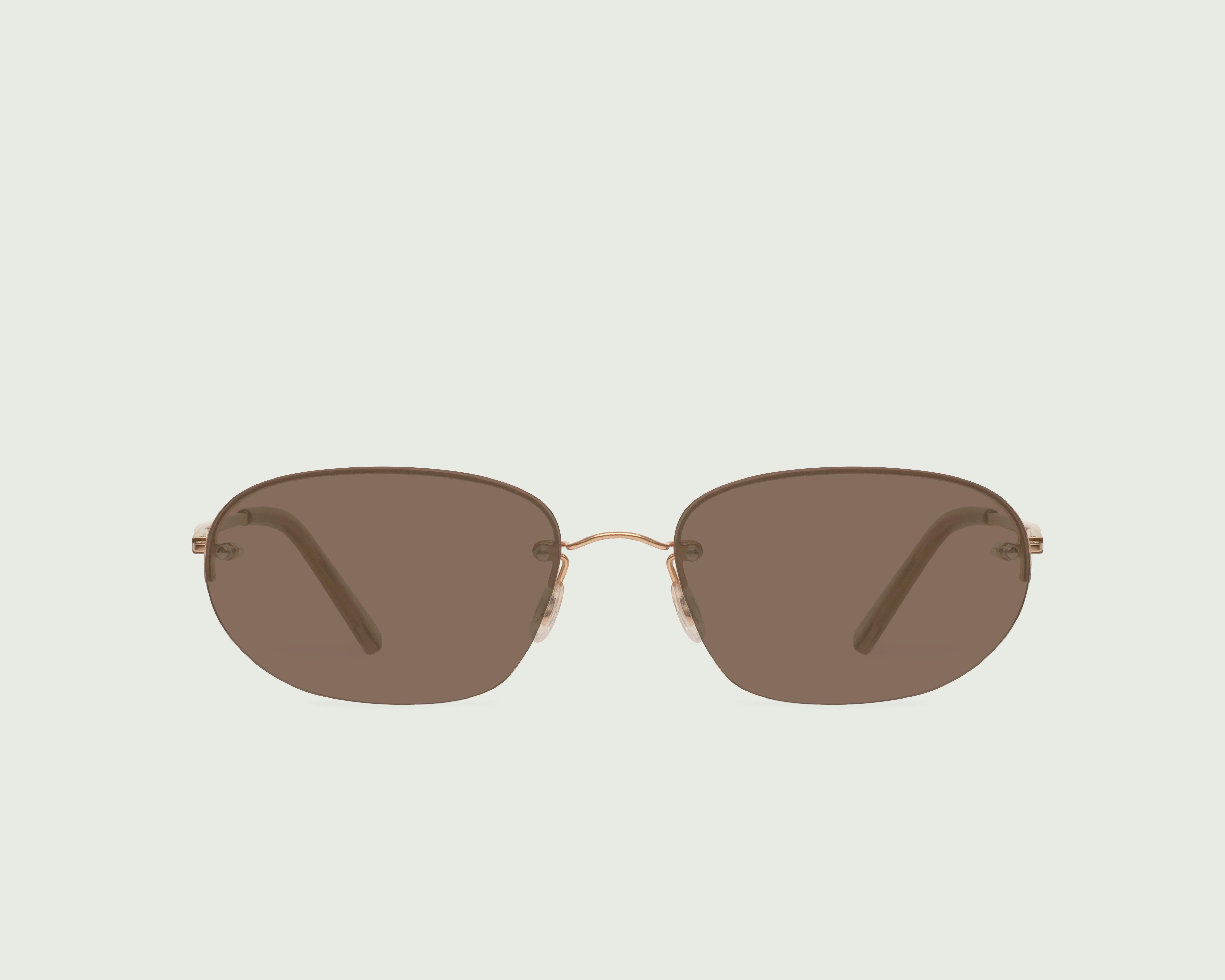Sandstone Portobello Adaptive::Lori Sunglasses Oval Tan recycled polyester front