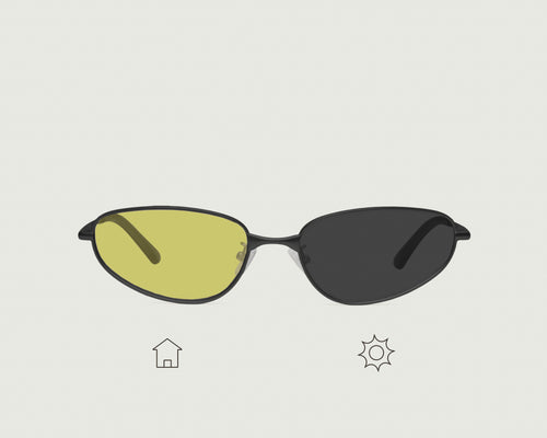 Bumblebee Adaptive::Selene Anti-Radiation Glasses Oval Black metal front