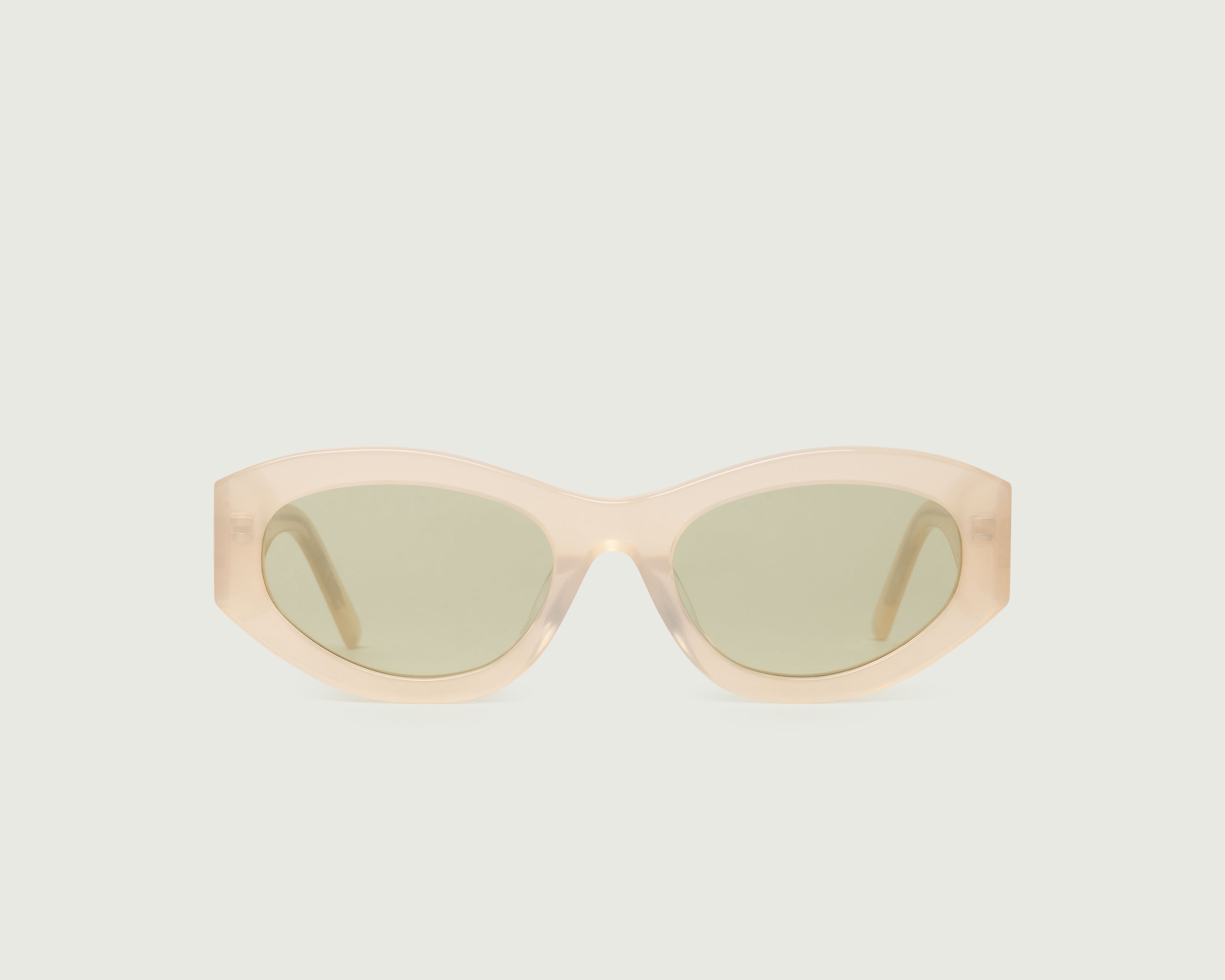 Sheer Apple::Alba Sunglasses cateye white acetate front