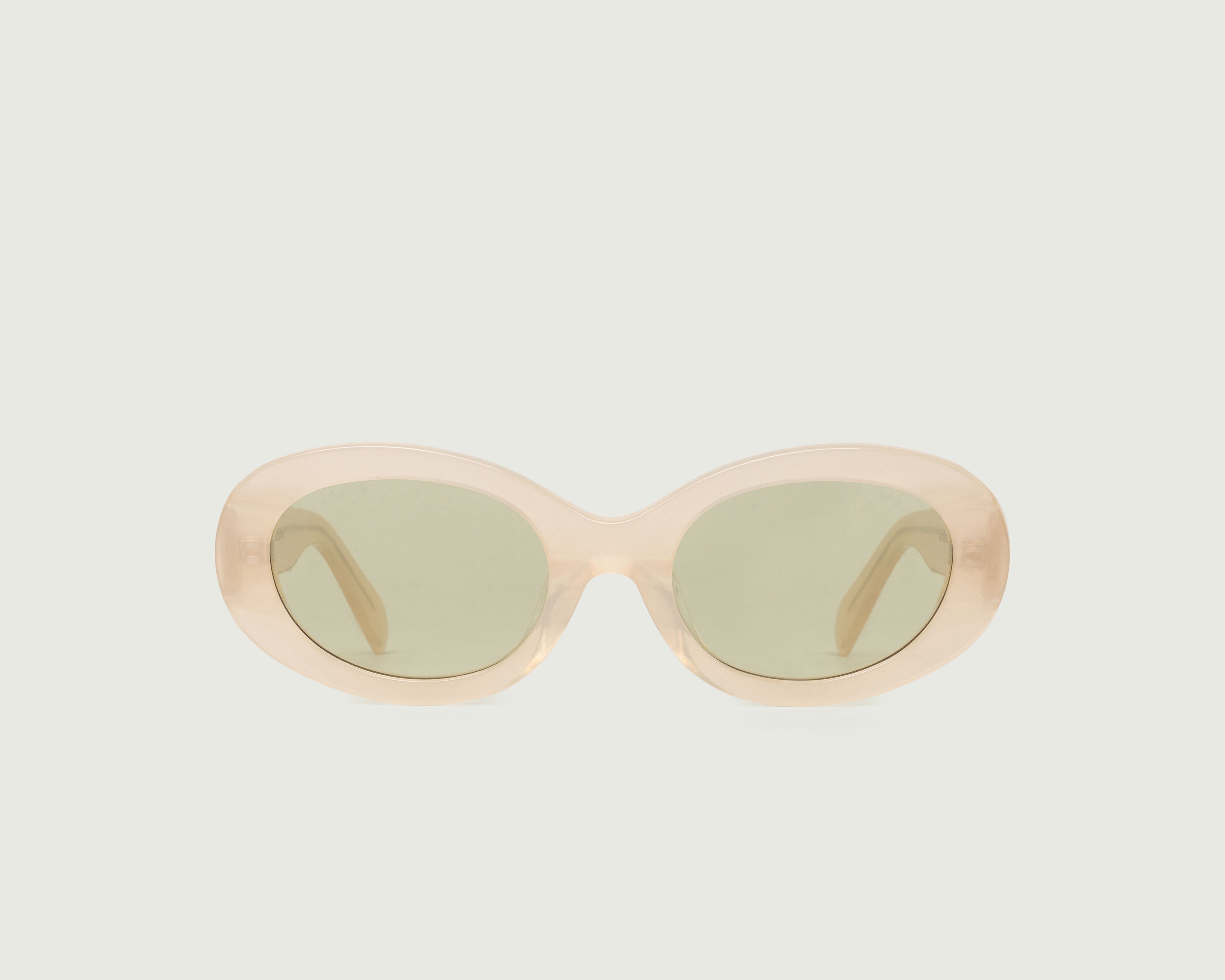 Sheer Apple::Rio Sunglasses round white acetate front