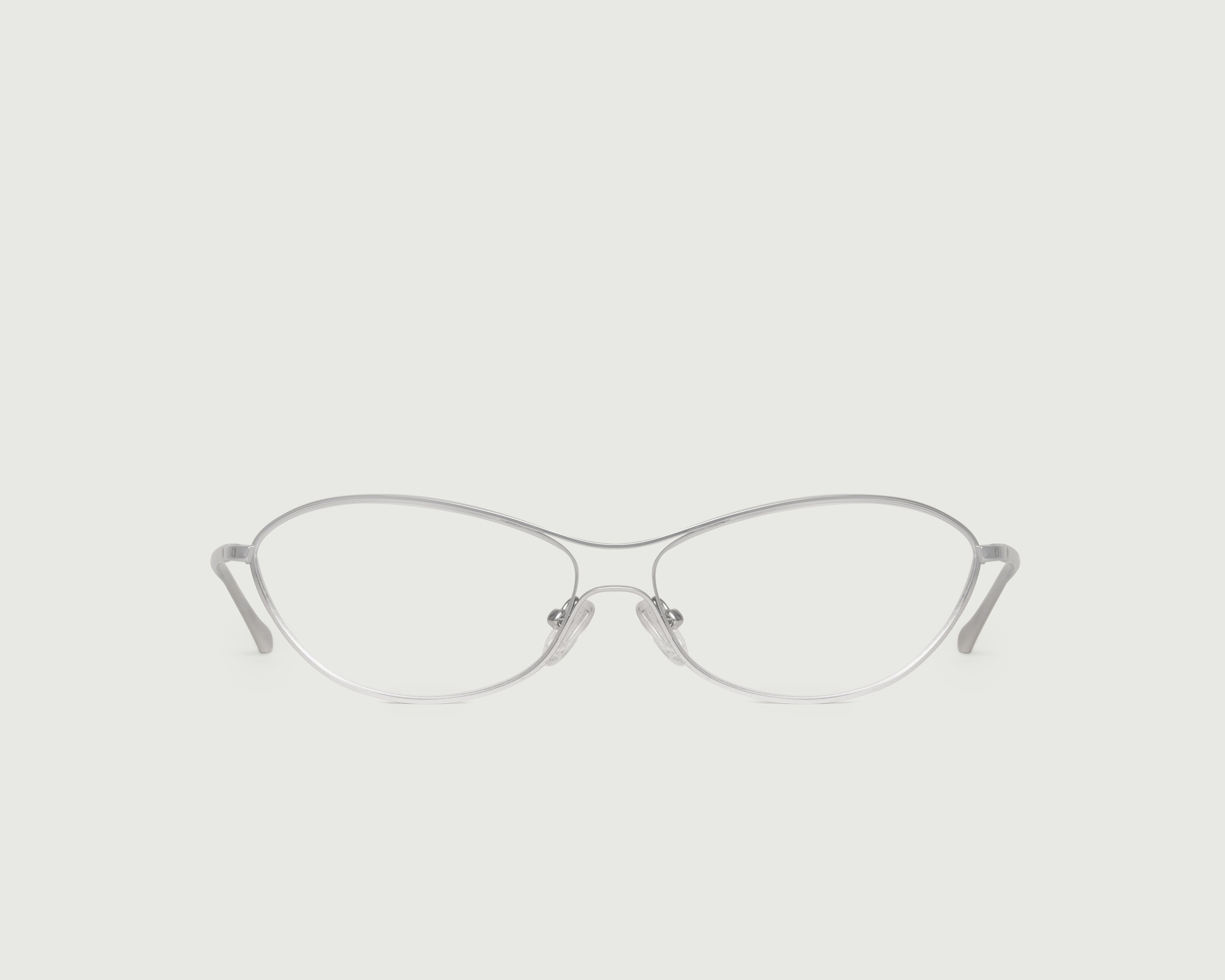 Silver::Aster Eyeglasses pilot silver metal front