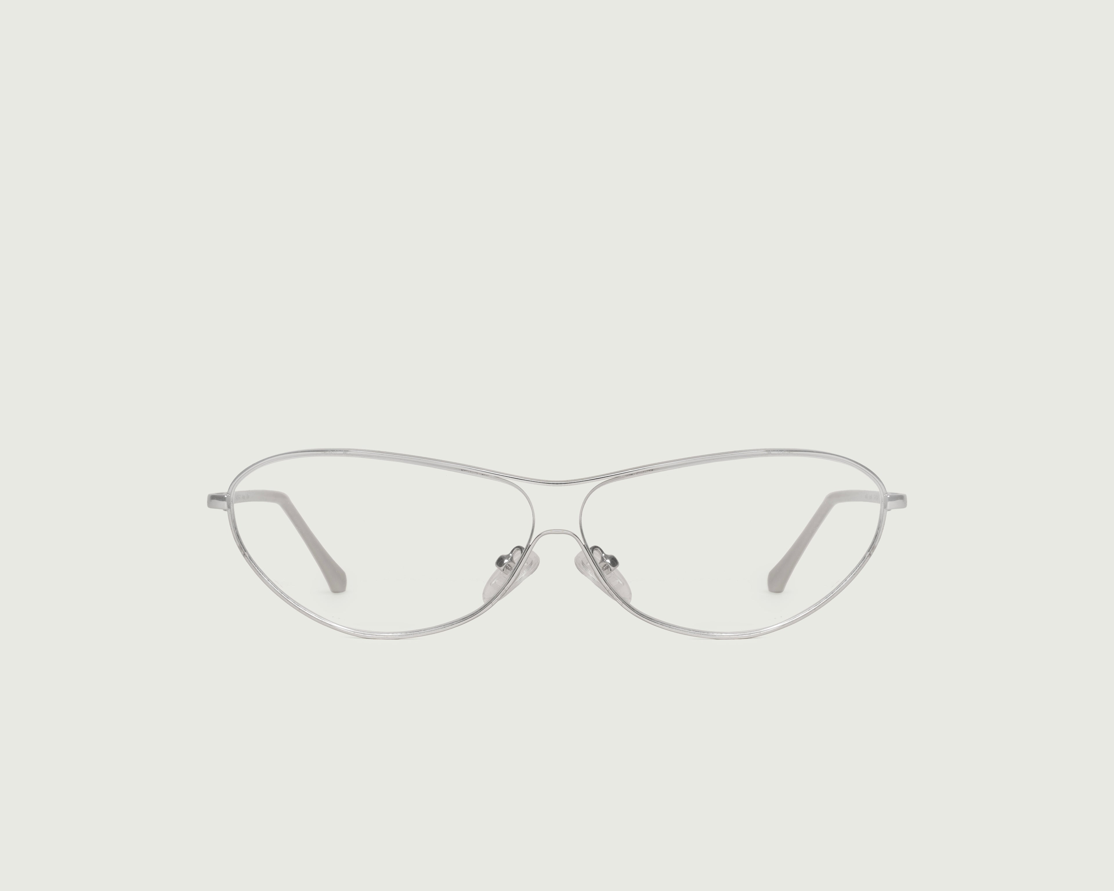 Silver::Nova Eyeglasses pilot silver metal front