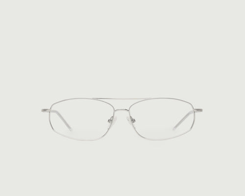 Silver::Enid Eyeglasses pilot gray metal front