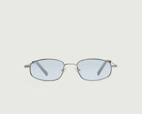 SIlver Frost::Ryder Sunglasses rectangle silver metal front