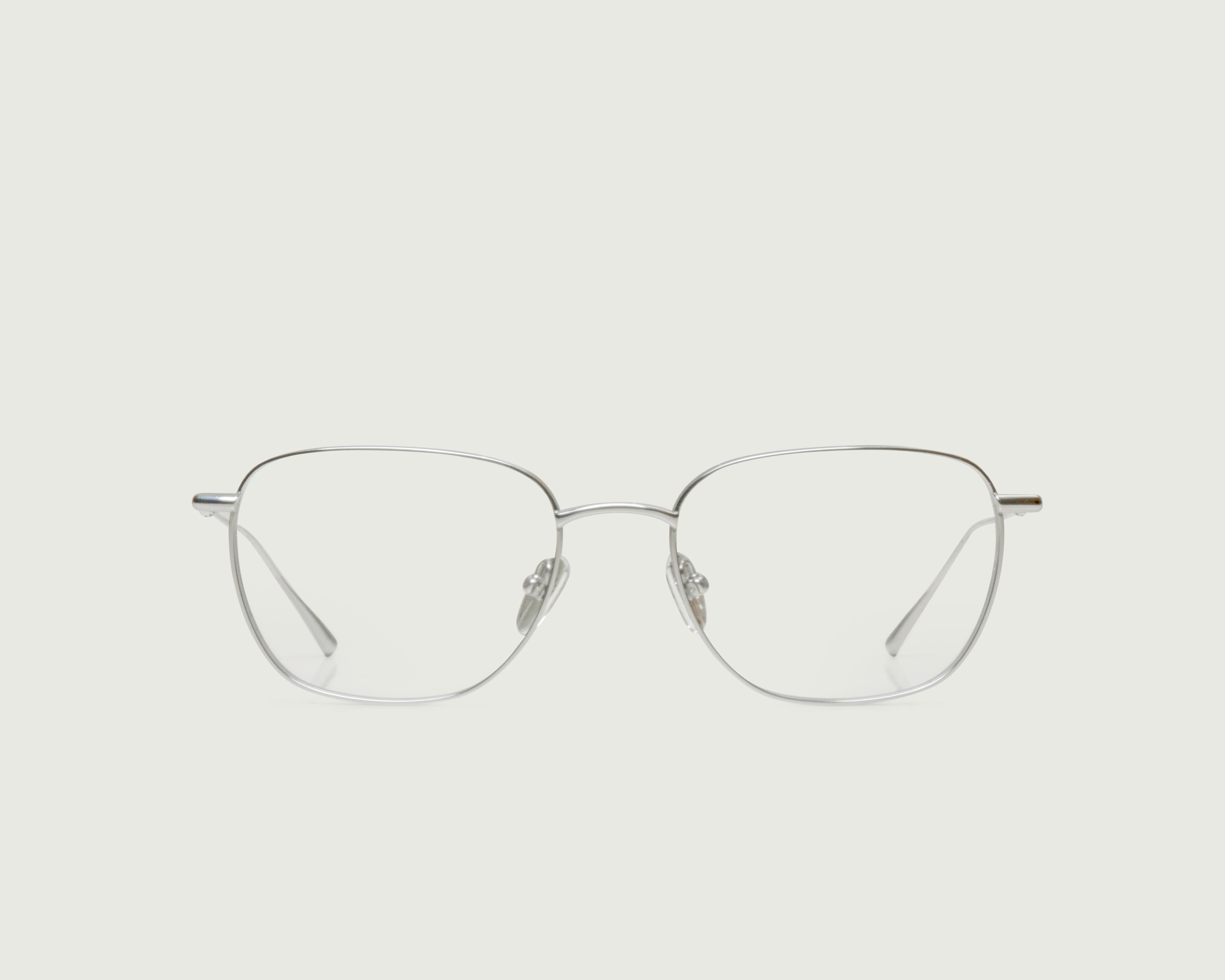 Silver::Alfie Eyeglasses square silver titanium front