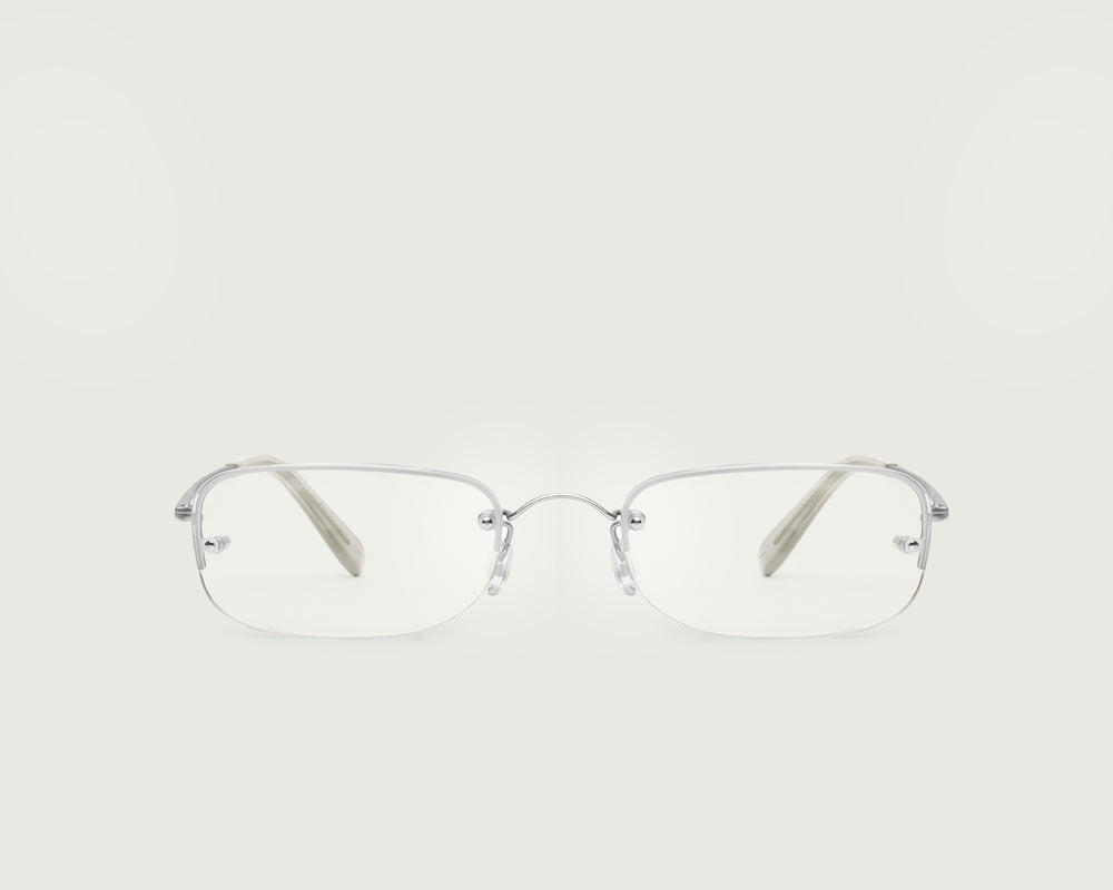 Silver::Hank Eyeglasses rectangle Gray stainless steel front