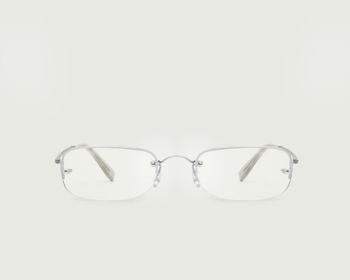 Silver::Hank Eyeglasses rectangle Gray stainless steel front