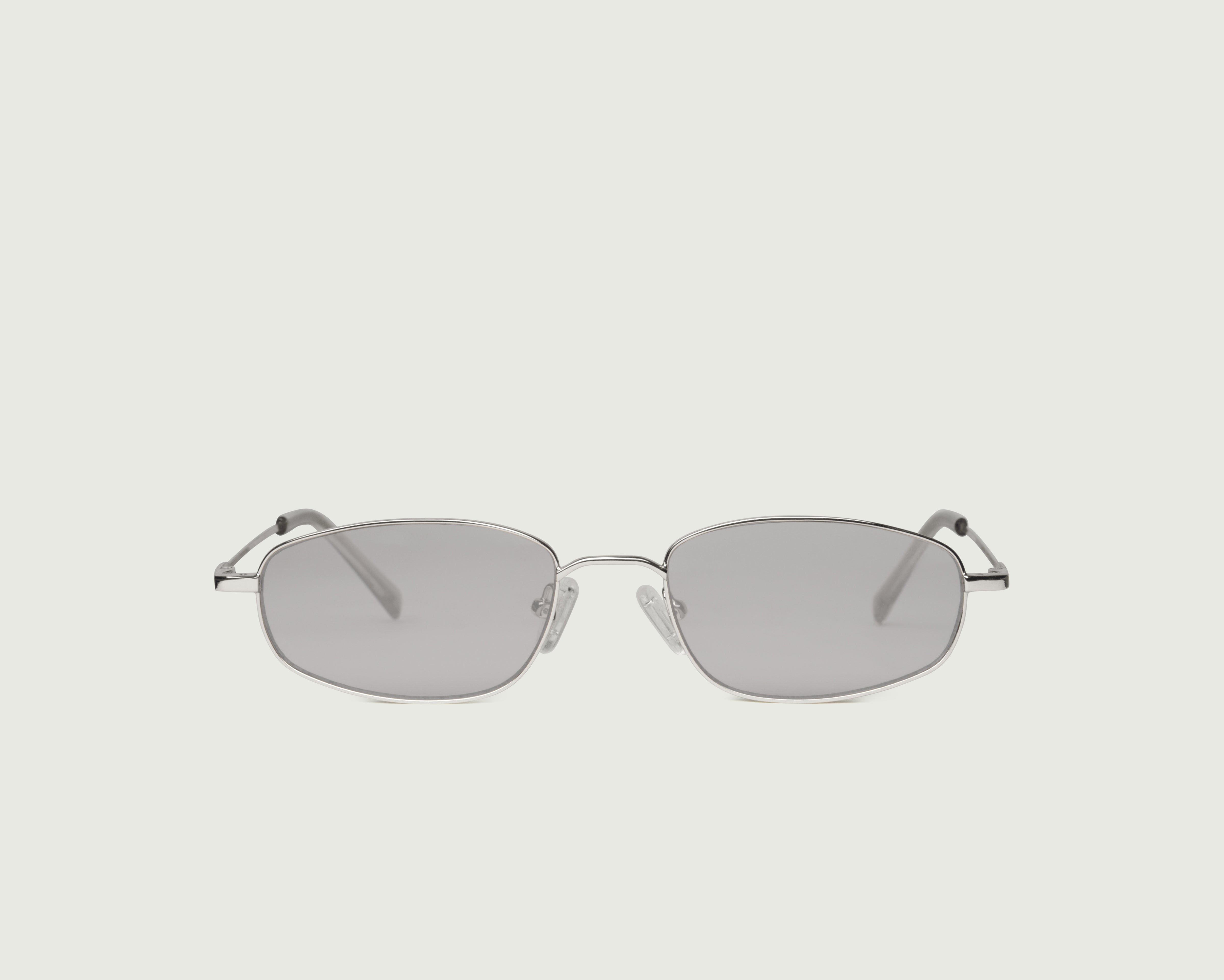 Silver Midnight::Ryder Sunglasses rectangle Silver metal front