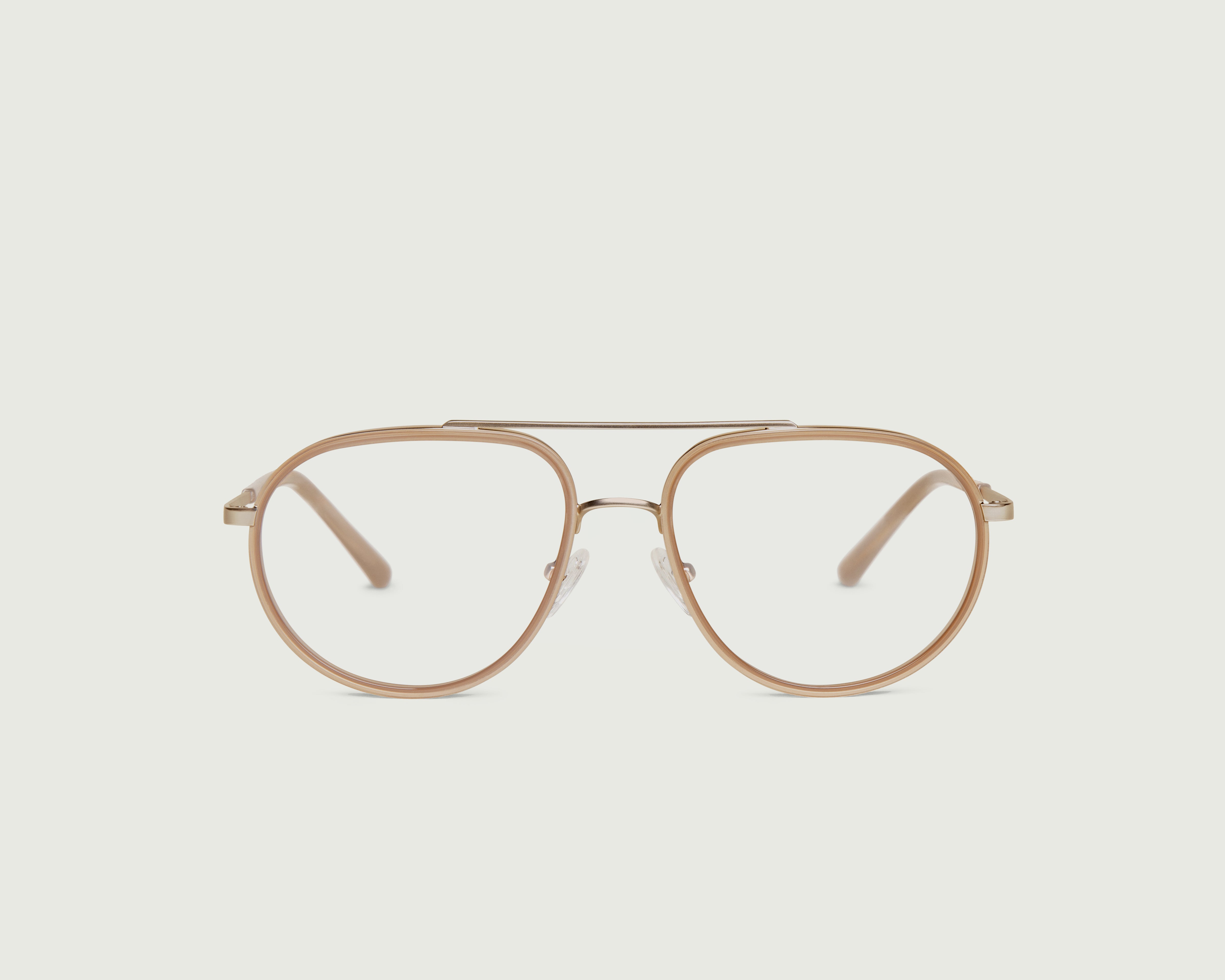 Soybean::Santiago Eyeglasses pilot Brown metal front