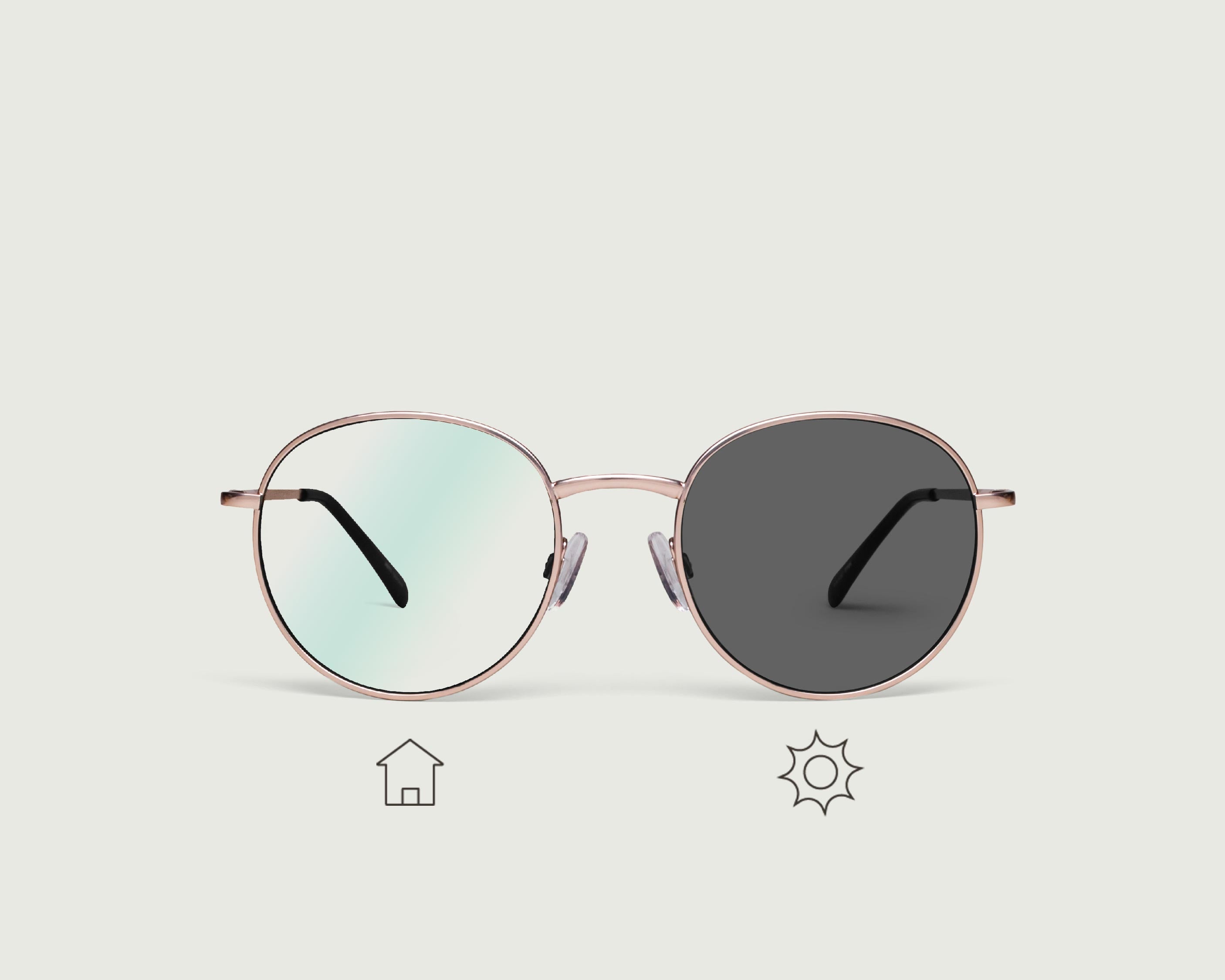 Storm Adaptive::Jett Eyeglasses round Gold metal front 1
