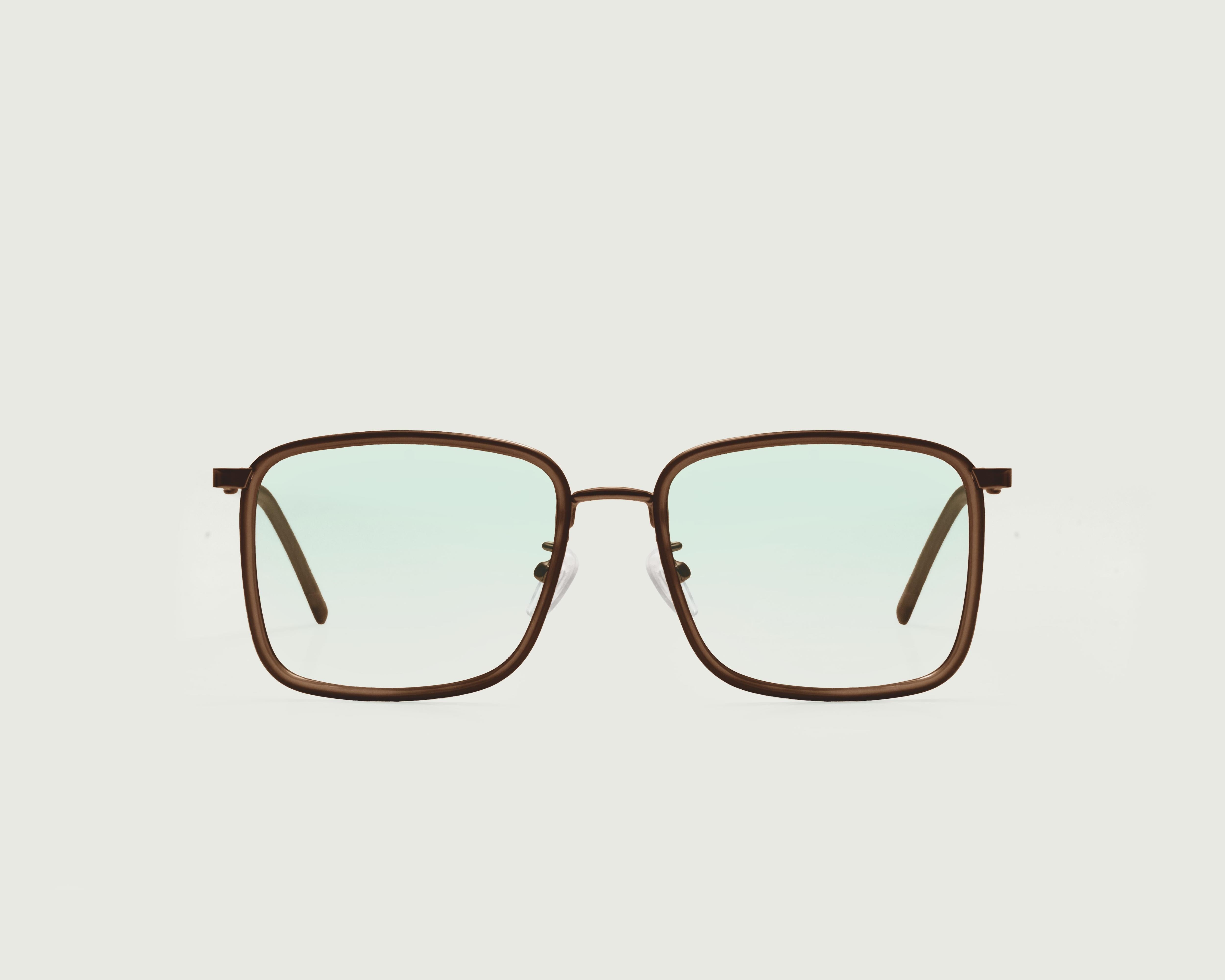 Toast::Alcott Anti-Radiation Glasses Square Brown recycled polyester front